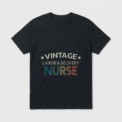 Vintage Labor Delivery Nurse Retro Style T-Shirt – Classic T-Shirt in Black