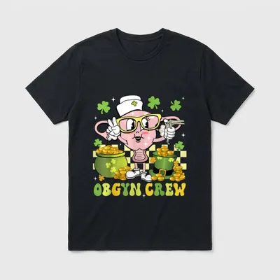 Patrick's Day Obgyn Crew Speculum Nurse T-Shirt – Classic T-Shirt in Black