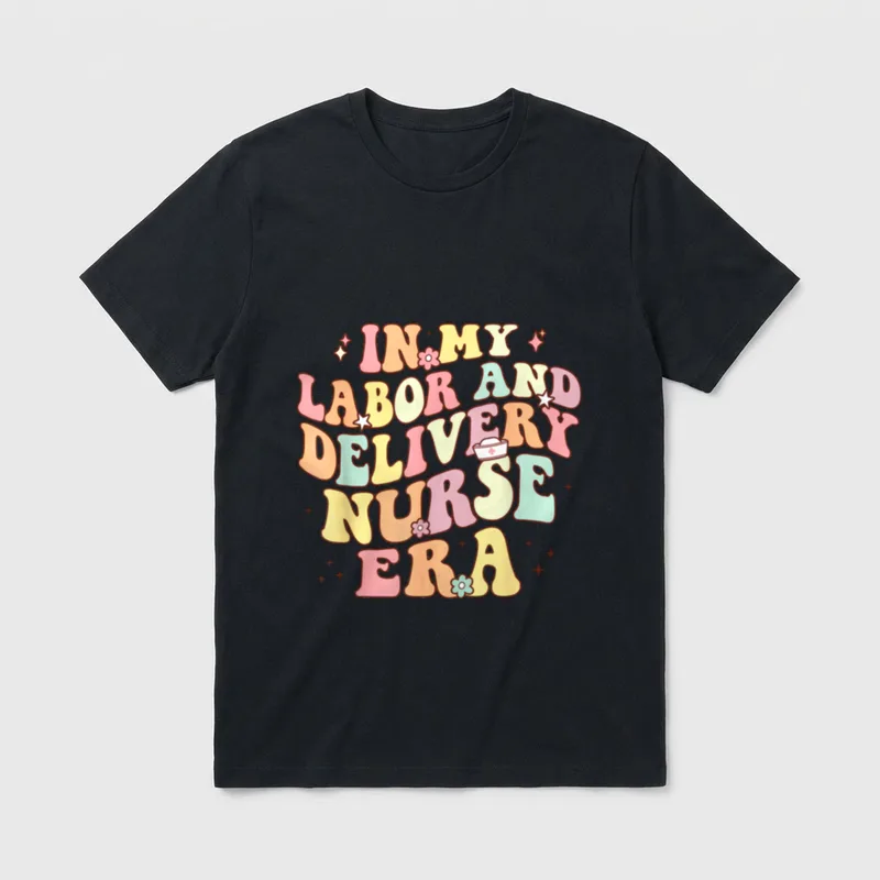 In My Labor and Delivery Retro T-Shirt – Classic T-Shirt in Black