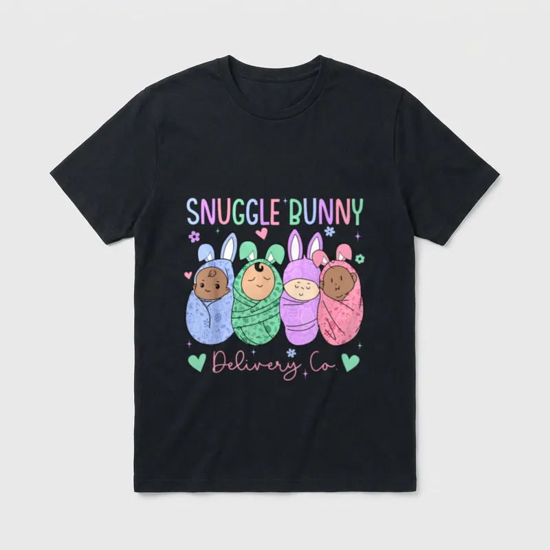 Snuggle Bunny Delivery Co Easter L T-Shirt – Classic T-Shirt in Black