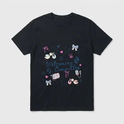 Welcoming Committee Labor and Delivery Nurse T-Shirt – Classic T-Shirt in Black