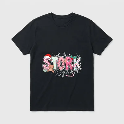 Stork Squad Labor and Delivery Christmas T-Shirt – Classic T-Shirt in Black