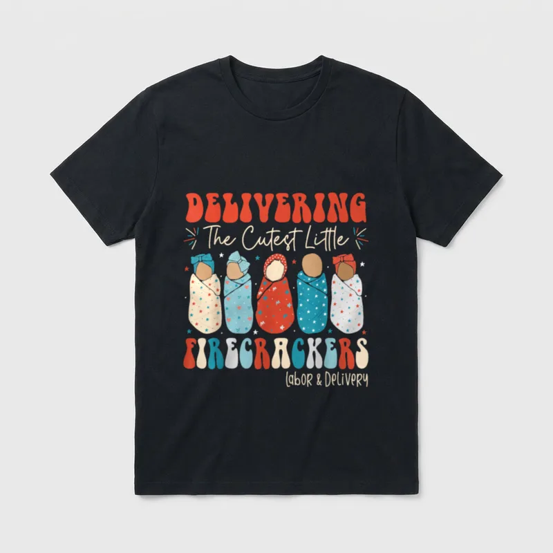 Labor and Delivery L D 4th T-Shirt – Classic T-Shirt in Black