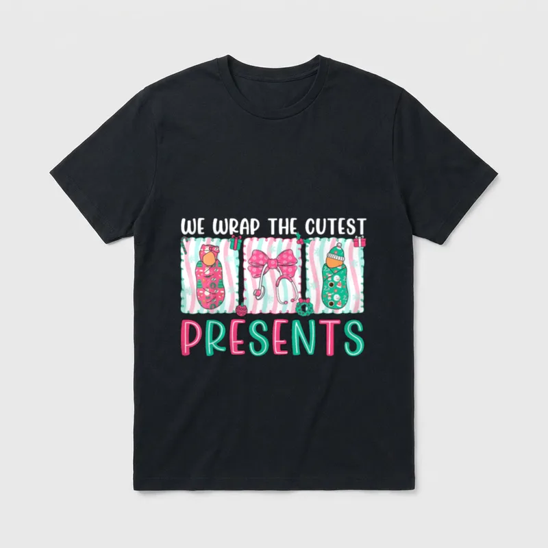 We Wrap the Cutest Presents Labor T-Shirt – Classic T-Shirt in Black