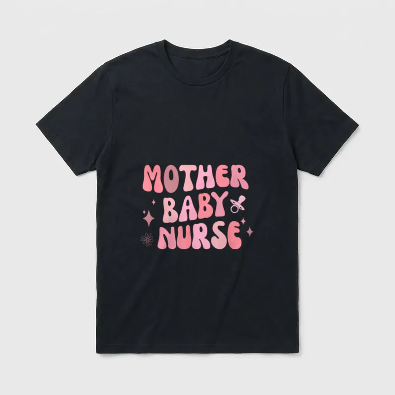 Mother Baby Nurse Appreciation Postpartum Nursing T-Shirt – Classic T-Shirt in Black