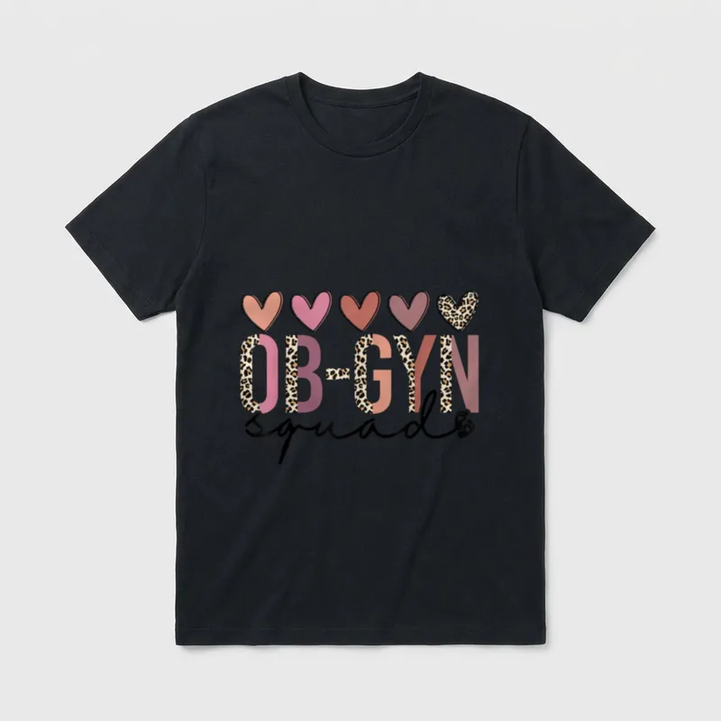 Ob-GYN Squad Obstetrician Gynecologist Nurse Tech T-Shirt – Classic T-Shirt in Black