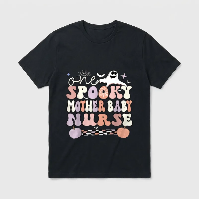 Spooky Mother Baby Nurse Halloween Postpartum T-Shirt – Classic T-Shirt in Black