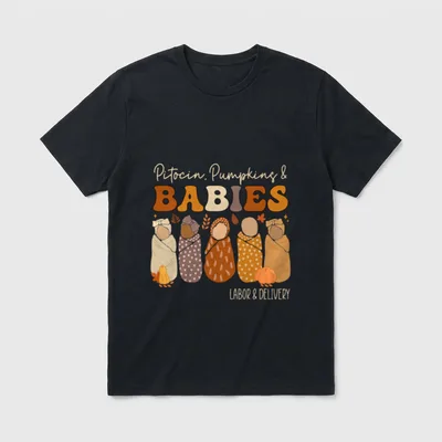 Thanksgiving Labor and Delivery Nurse Shirt – Classic T-Shirt in Black