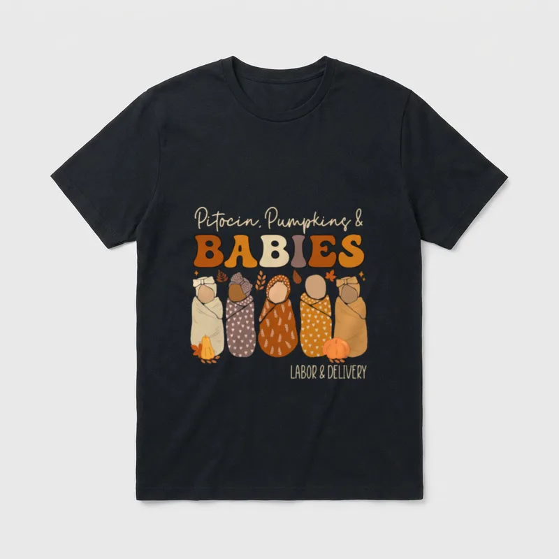 Thanksgiving Labor and Delivery Nurse Shirt – Classic T-Shirt in Black