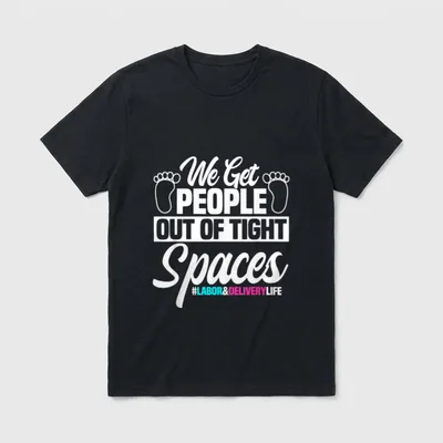 People Out of Tight Spaces Labor T-Shirt – Classic T-Shirt in Black