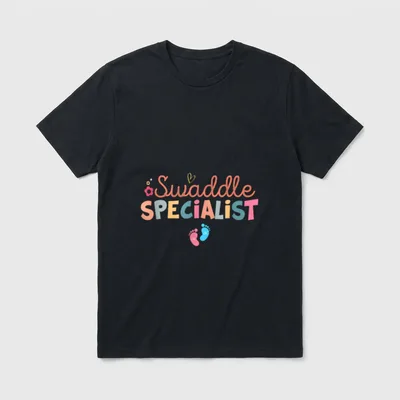 Swaddle Specialist Nurse Postpartum Mother Baby T-Shirt – Classic T-Shirt in Black