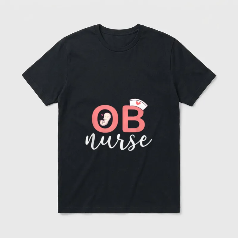 OB Nurse Obstetrics Outfit Registered T-Shirt – Classic T-Shirt in Black