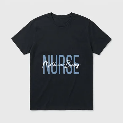 Mother Baby Nurse Obstetric Feet Stethoscope T-Shirt – Classic T-Shirt in Black