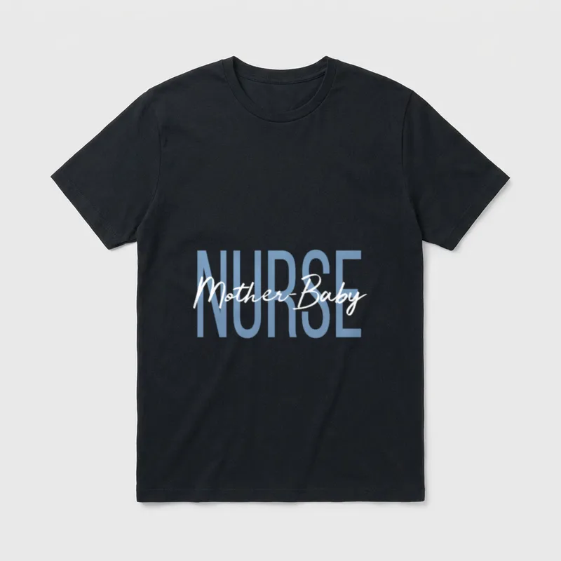 Mother Baby Nurse Obstetric Feet Stethoscope T-Shirt – Classic T-Shirt in Black