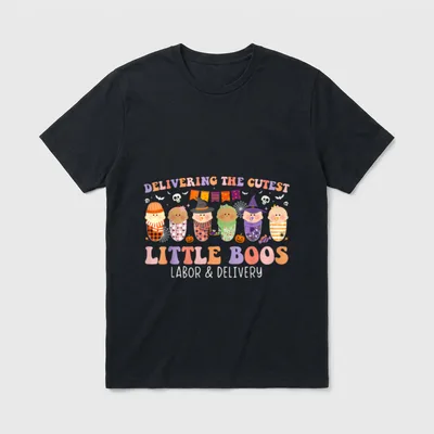 Cutest Boos Labor Delivery Nurse Delivering T-Shirt – Classic T-Shirt in Black