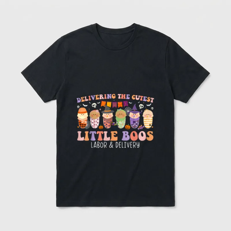 Cutest Boos Labor Delivery Nurse Delivering T-Shirt – Classic T-Shirt in Black