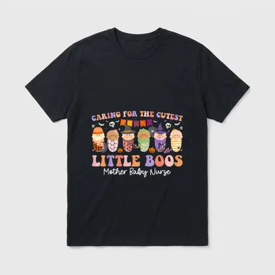 Cutest Boos Mother Baby Nurse Halloween T-Shirt – Classic T-Shirt in Black