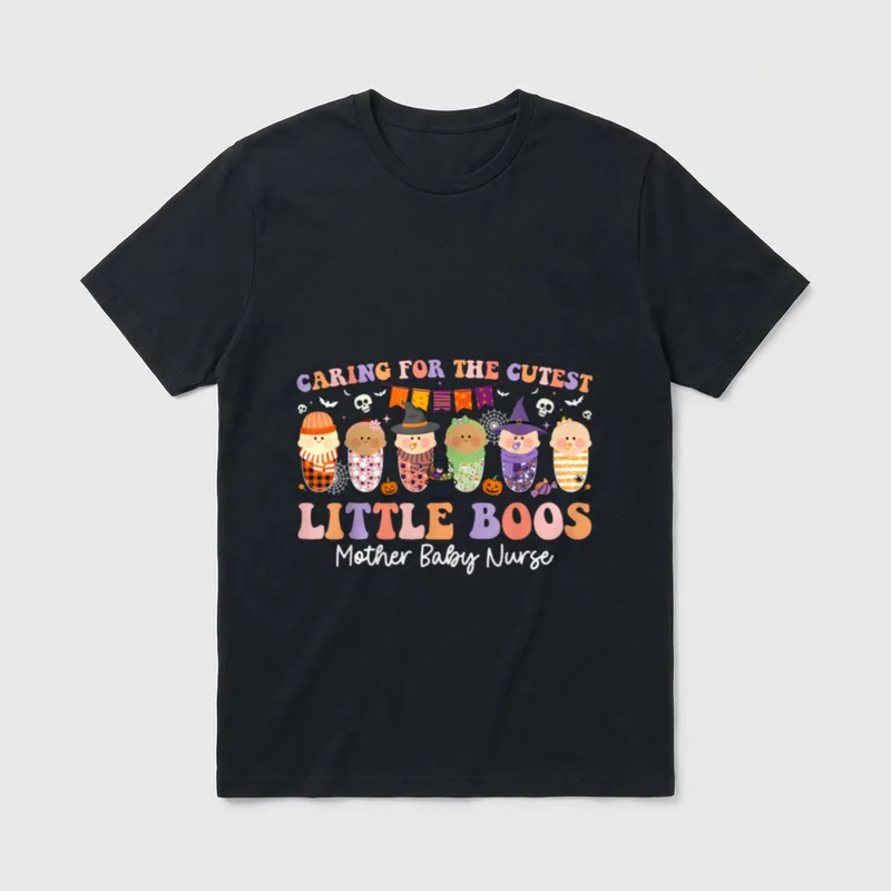 Cutest Boos Mother Baby Nurse Halloween T-Shirt – Classic T-Shirt in Black