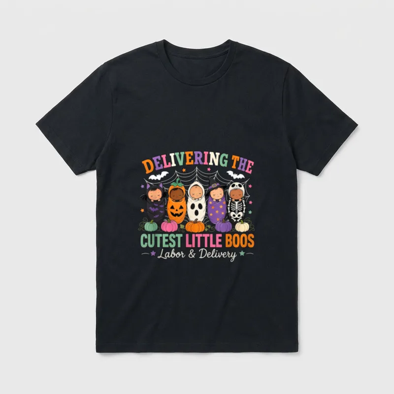 Cutest Boos Labor Delivery Nurse Little T-Shirt – Classic T-Shirt in Black