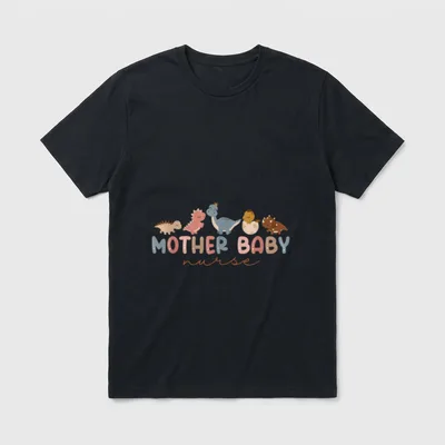 Groovy Mother Baby Nurse Postpartum Nursing T-Shirt – Classic T-Shirt in Black