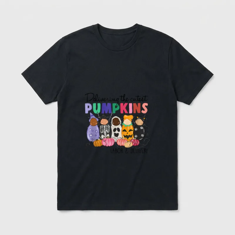 Delivering the Cutest Pumpkins Labor Delivery T-Shirt – Classic T-Shirt in Black