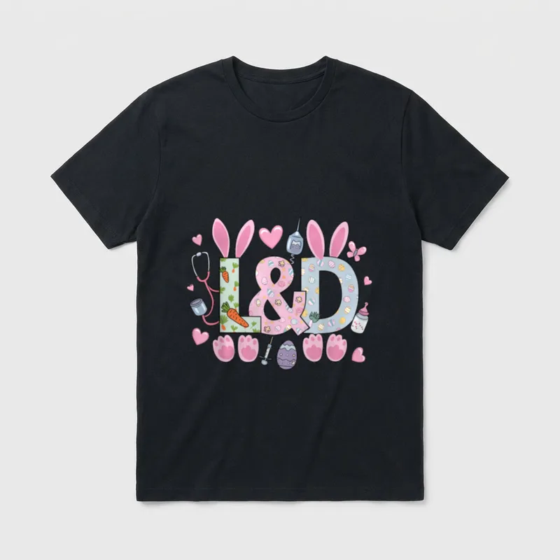 L D Labor and Delivery Easter T-Shirt – Classic T-Shirt in Black