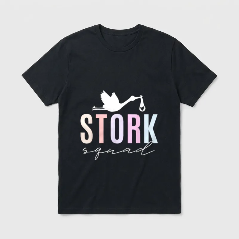 Stork Squad Labor Delivery Nurse Midwife T-Shirt – Classic T-Shirt in Black