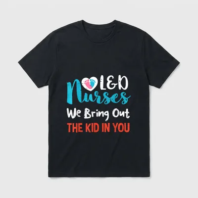 Labor and Delivery Nursing Cute LD T-Shirt – Classic T-Shirt in Black