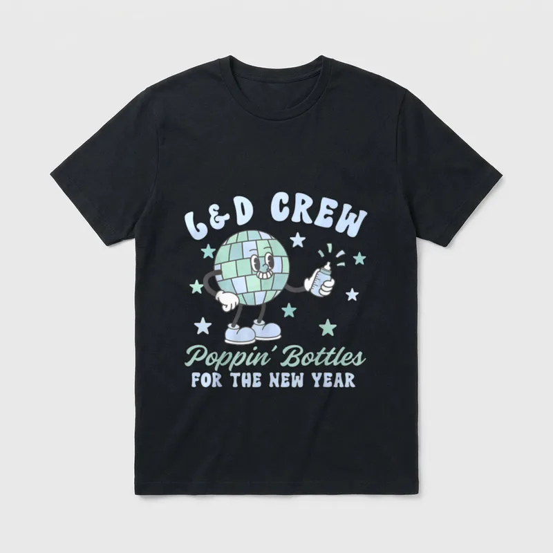 Labor and Delivery Poppin Bottles T-Shirt – Classic T-Shirt in Black