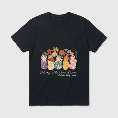 Ones Bloom Babies Mother Baby Nurse T-Shirt – Classic T-Shirt in Black