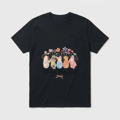 Mother Baby Nurse Floral Unit Postpartum T-Shirt – Classic T-Shirt in Black