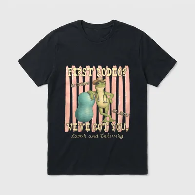 Labor and Delivery Nurse Cowboy Frog T-Shirt – Classic T-Shirt in Black