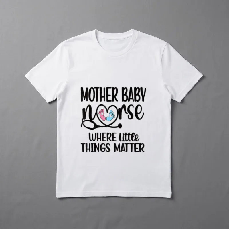 Mother Baby Nurse Postpartum Nursing T-Shirt – MOTHER BABY nurse WHERE Little THINGS MATTER – Classic T-Shirt in Black
