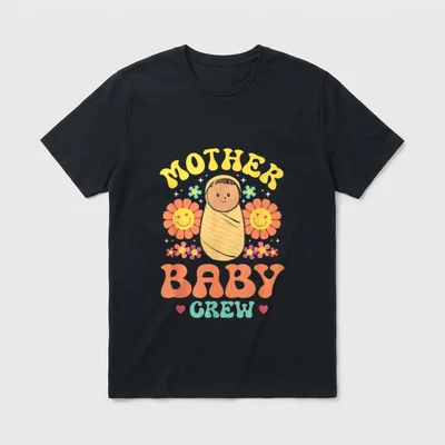 Nurse Baby Newborn Maternity T-Shirt – Classic T-Shirt in Black