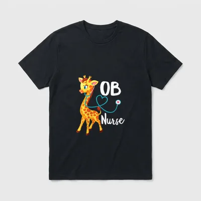 OB Nurse Cute Baby Delivery Labor T-Shirt – Classic T-Shirt in Black