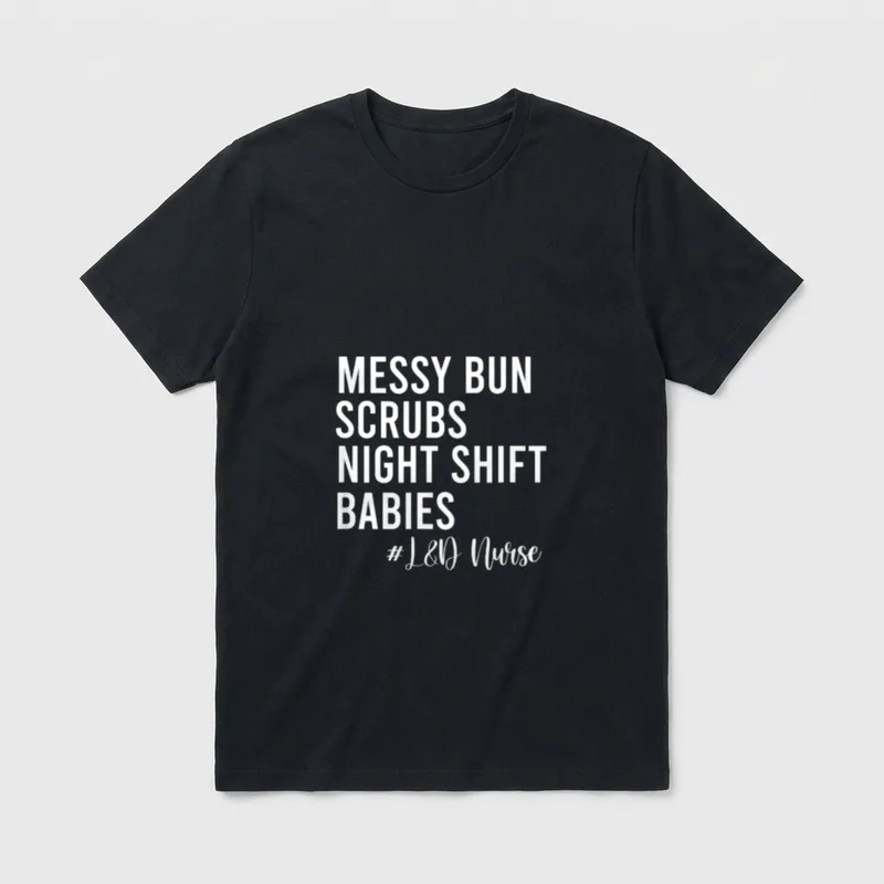 Simple Labor and Delivery Nurse L T-Shirt – Classic T-Shirt in Black