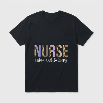 Nurse Labor and Delivery D T-Shirt – Classic T-Shirt in Black