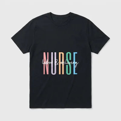 Labor and Delivery Nurse Registered T-Shirt – Classic T-Shirt in Black