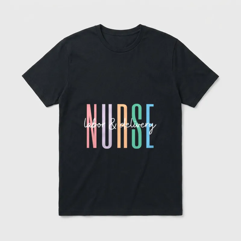 Labor and Delivery Nurse Registered T-Shirt – Classic T-Shirt in Black
