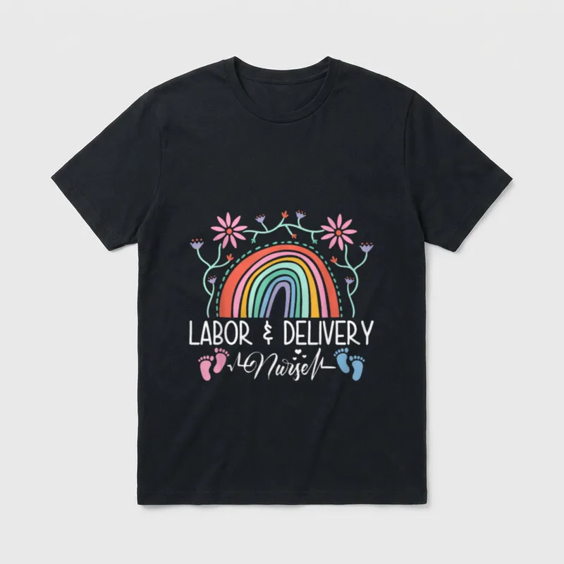 Labor and Delivery Nurse Reads T-Shirt – Classic T-Shirt in Black