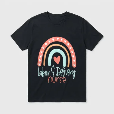 Labor and Delivery Nurse Nursing OB T-Shirt – Classic T-Shirt in Black