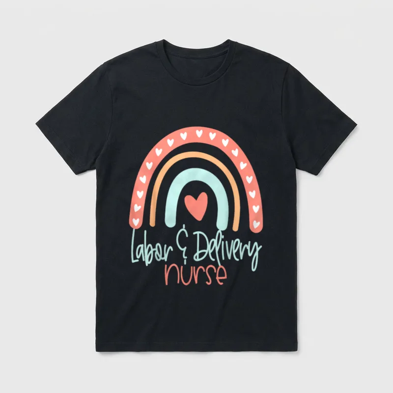 Labor and Delivery Nurse Nursing OB T-Shirt – Classic T-Shirt in Black
