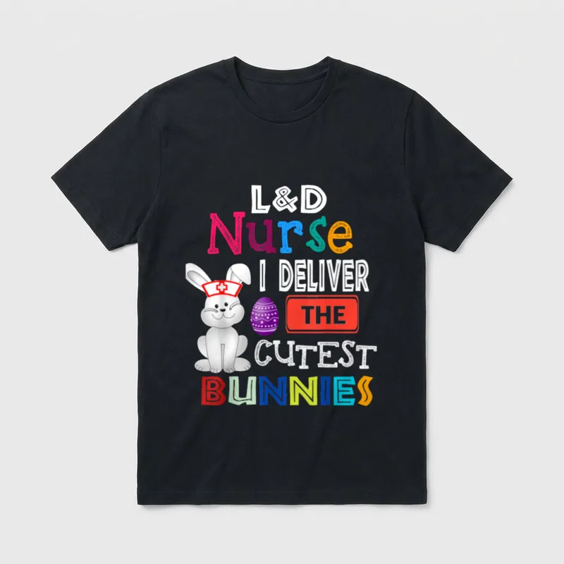 Labor and Delivery Nurse Easter Egg T-Shirt – Classic T-Shirt in Black