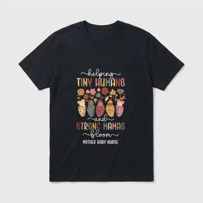 Mother Baby Nurse Best Postpartum Mom T-Shirt – Classic T-Shirt in Black