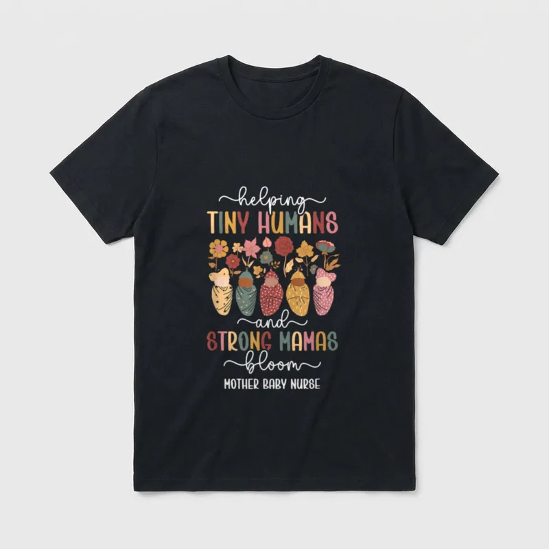 Mother Baby Nurse Best Postpartum Mom T-Shirt – Classic T-Shirt in Black
