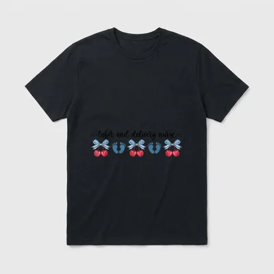 4th of July Labor and Delivery T-Shirt – Classic T-Shirt in Black