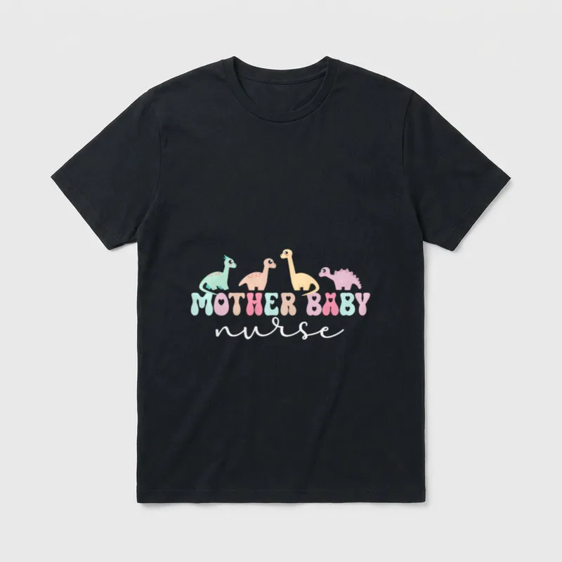 Mother Baby Nurse Boho Postpartum Proud T-Shirt – Classic T-Shirt in Black
