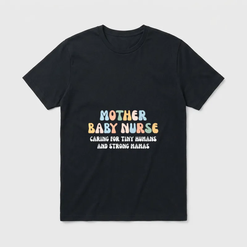 Mother Baby Nurse Postpartum Tiny Humans T-Shirt – Classic T-Shirt in Black