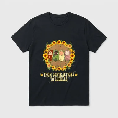 Labor and Delivery Nurse from Contractions T-Shirt – Classic T-Shirt in Black