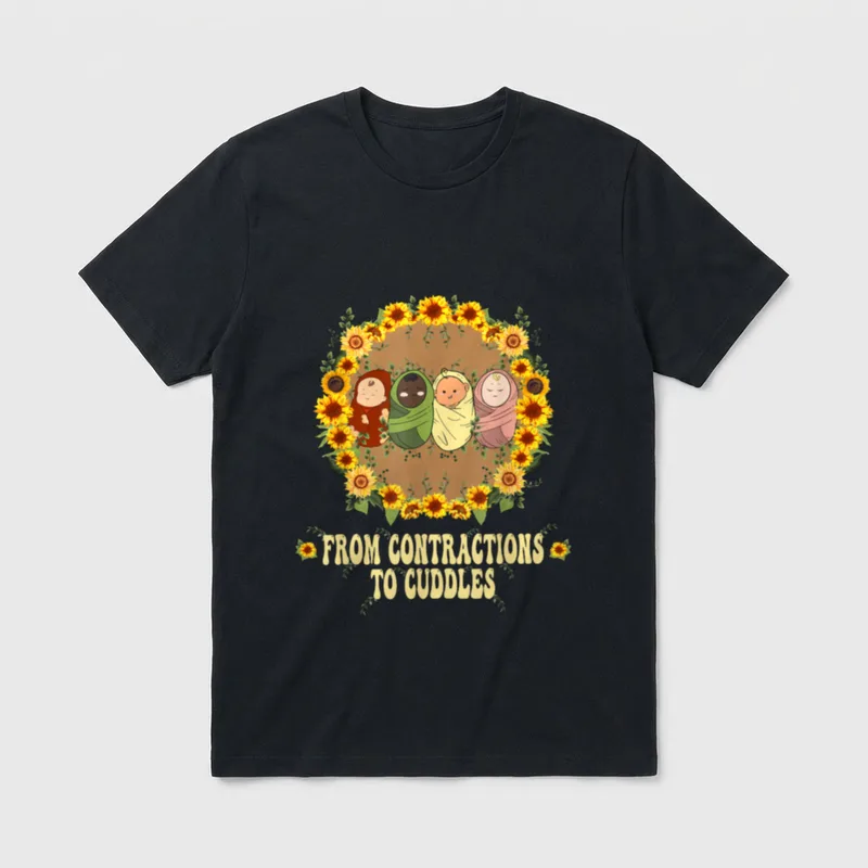 Labor and Delivery Nurse from Contractions T-Shirt – Classic T-Shirt in Black
